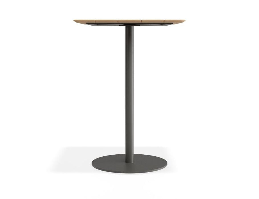 Roku High Bar Teak Table - Outdoor - Matte Charcoal - 75 x 75cm Table Top