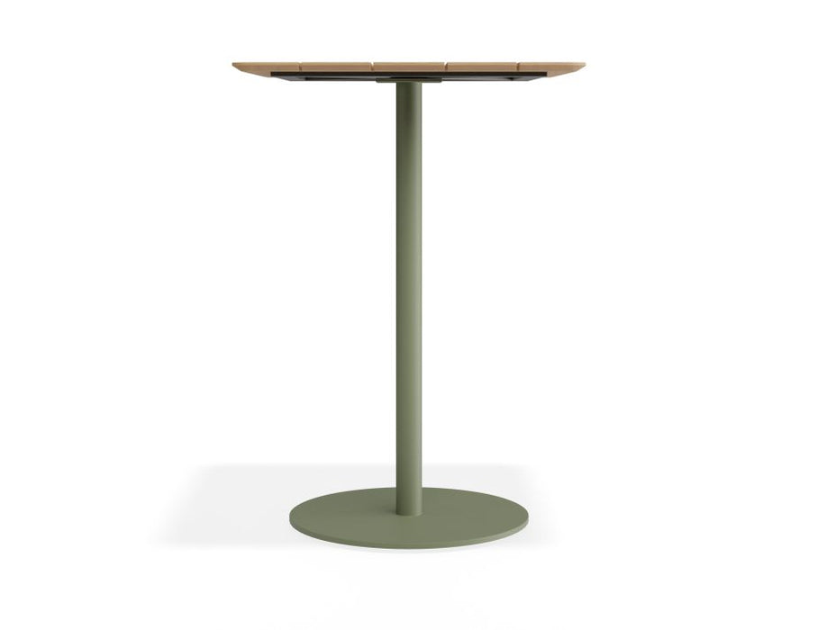 Roku High Bar Teak Table - Outdoor - Matte Eucalyptus Green - 65 x 65cm Table Top