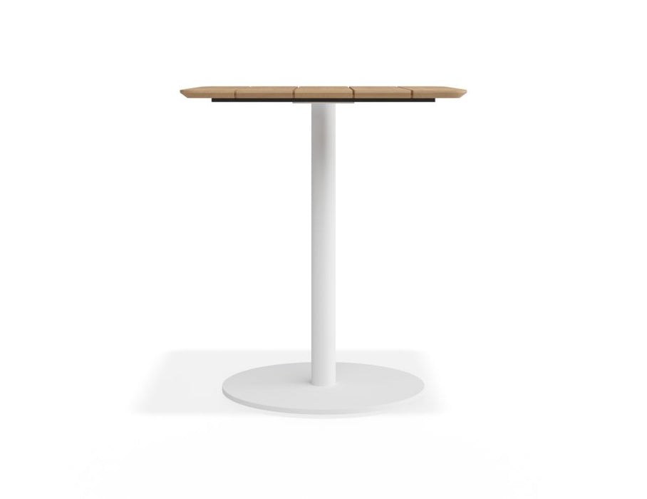 Roku Cafe Teak Table - Outdoor - Matte White - 65 x 65cm Table Top