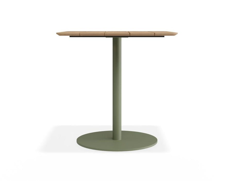 Roku Cafe Teak Table - Outdoor - Matte Eucalyptus Green - 75 x 75cm Table Top