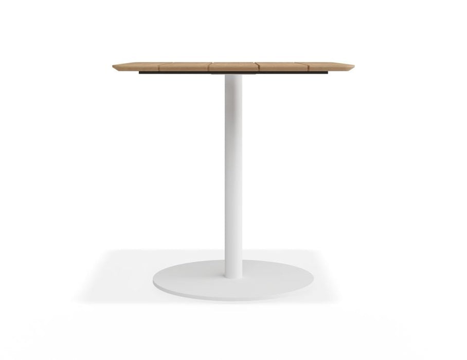 Roku Cafe Teak Table - Outdoor - Matte White - 65 x 65cm Table Top