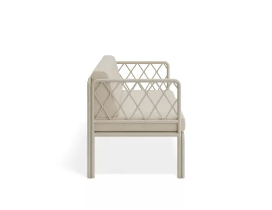 Seville 2 Seater Sofa - Latte - Outdoor, Aluminium, 147cm W