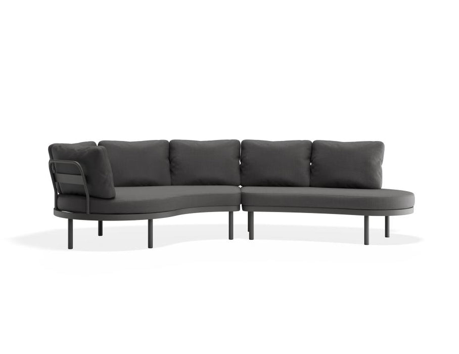 Aluna Sofa Right End Open - Charcoal - Outdoor