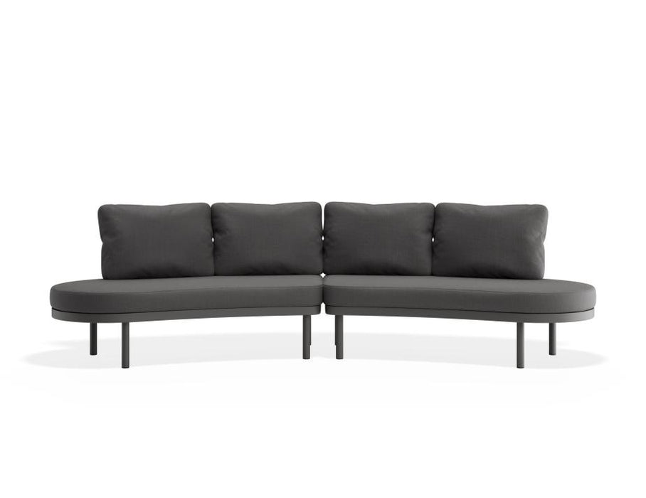 Aluna Sofa Open Ends - Charcoal - Outdoor