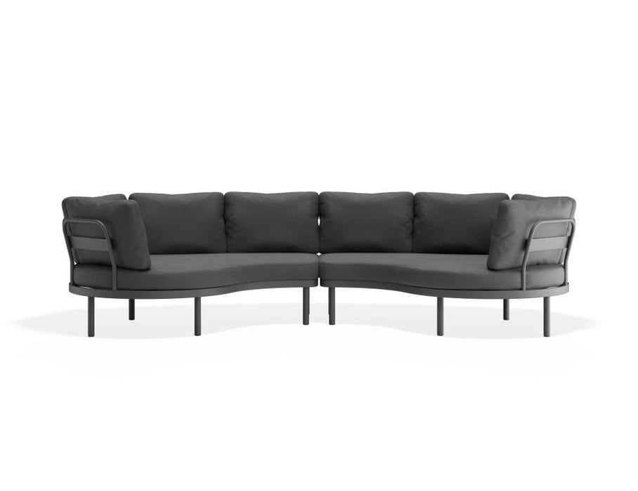 Aluna Sofa Return Ends - Charcoal - Outdoor