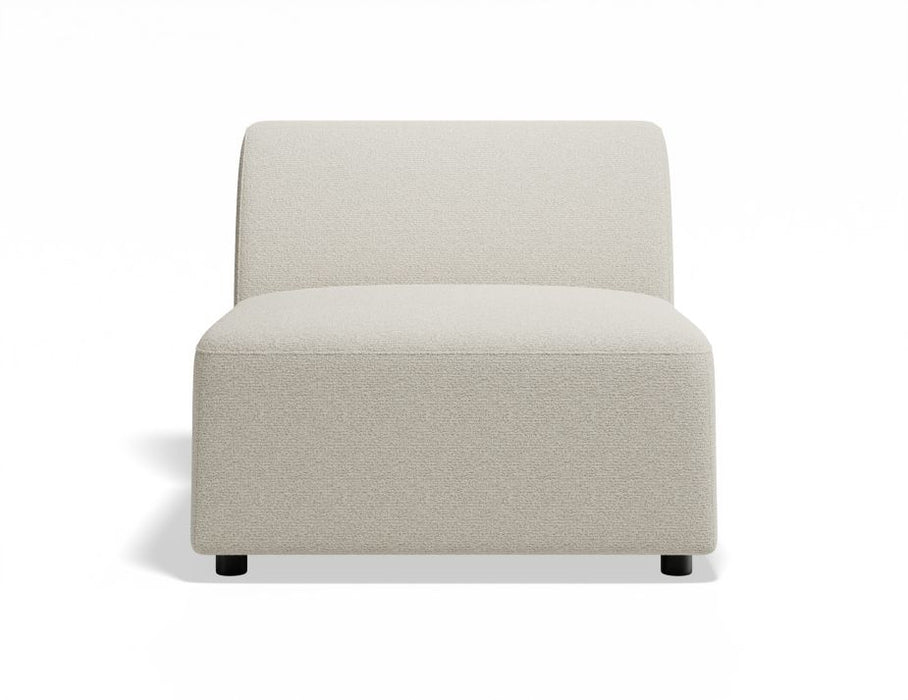 Atticus Modular Sofa Section - Armless - Ivory Cream Fabric