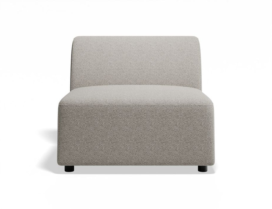 Atticus Modular Sofa Section - Armless - Oyster Grey Fabric