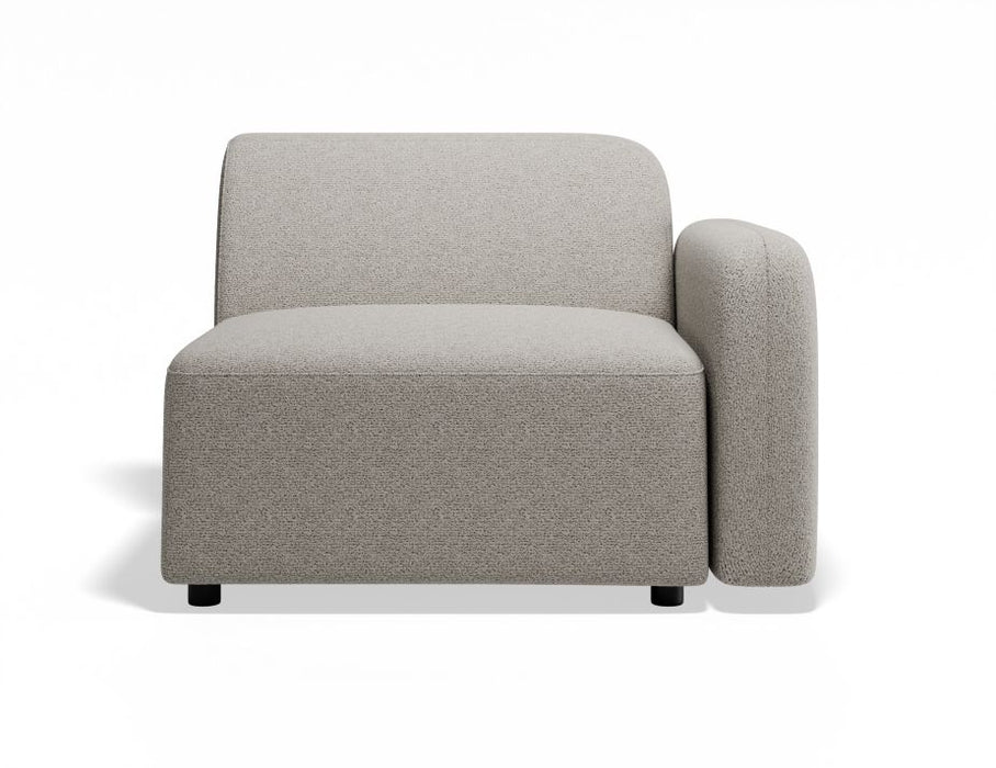 Atticus Modular Sofa Section - Right Arm - Oyster Grey Fabric