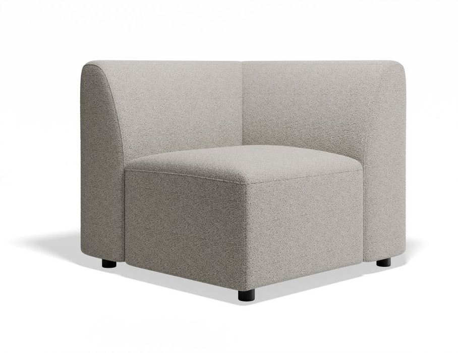 Atticus Modular Sofa Section - Corner - Oyster Grey Fabric