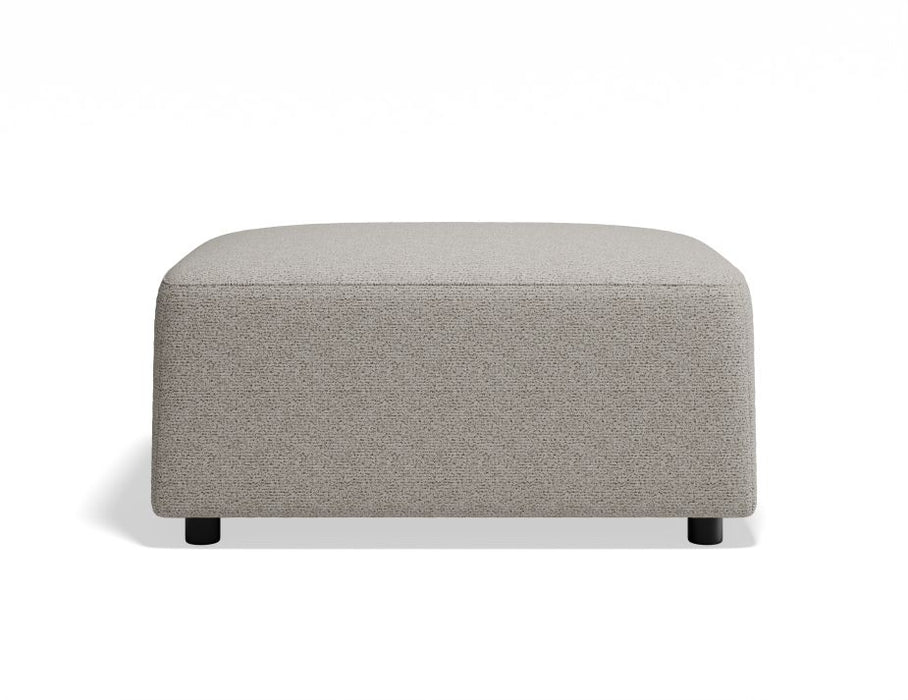 Atticus Ottoman - Oyster Grey Fabric