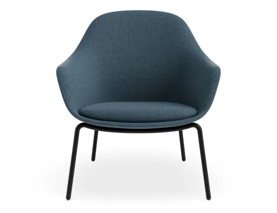 Core Lounge Chair - 4 Post Base - Blue, Metal