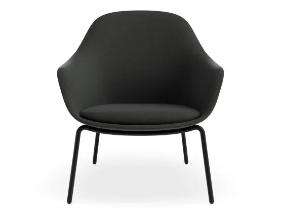 Core Lounge Chair - 4 Post Base - Dark Grey, Metal