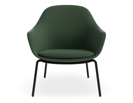 Core Lounge Chair - 4 Post Base - Green, Metal