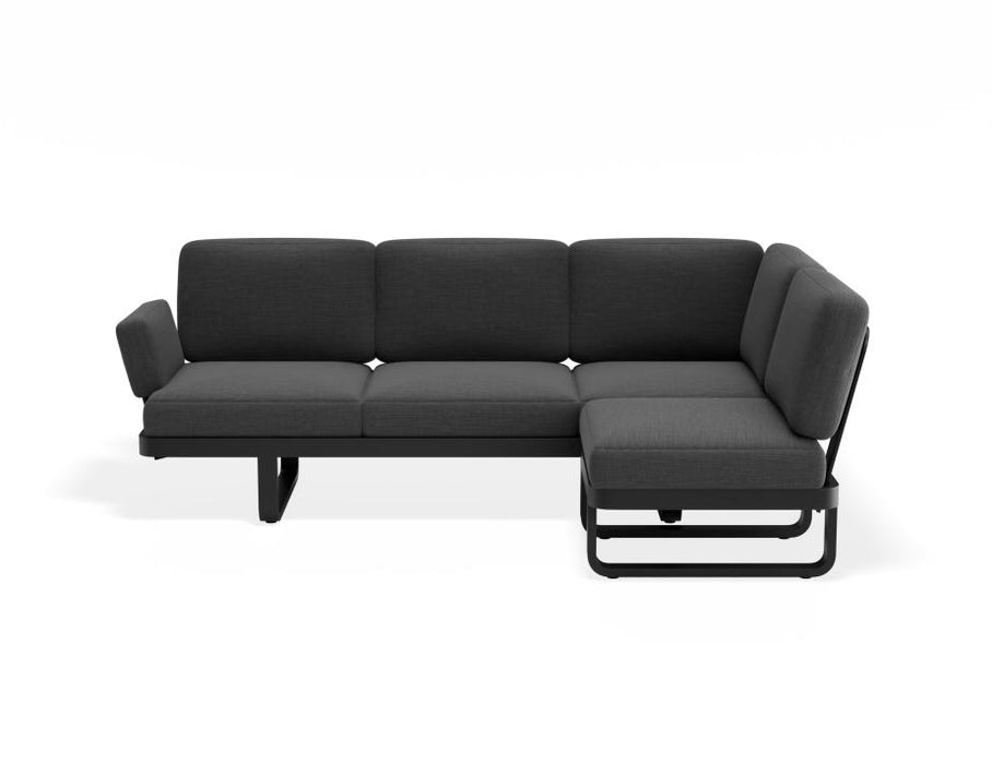 Delmar Config C - Outdoor - Charcoal - Granite Grey Cushions