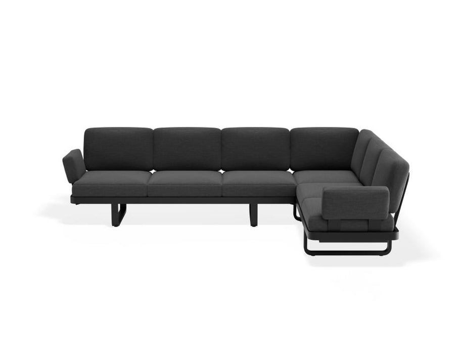 Delmar Config E - Outdoor - Charcoal - Granite Grey Cushions