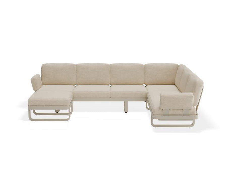 Delmar Config F - Outdoor - Latte - Husk Cushions