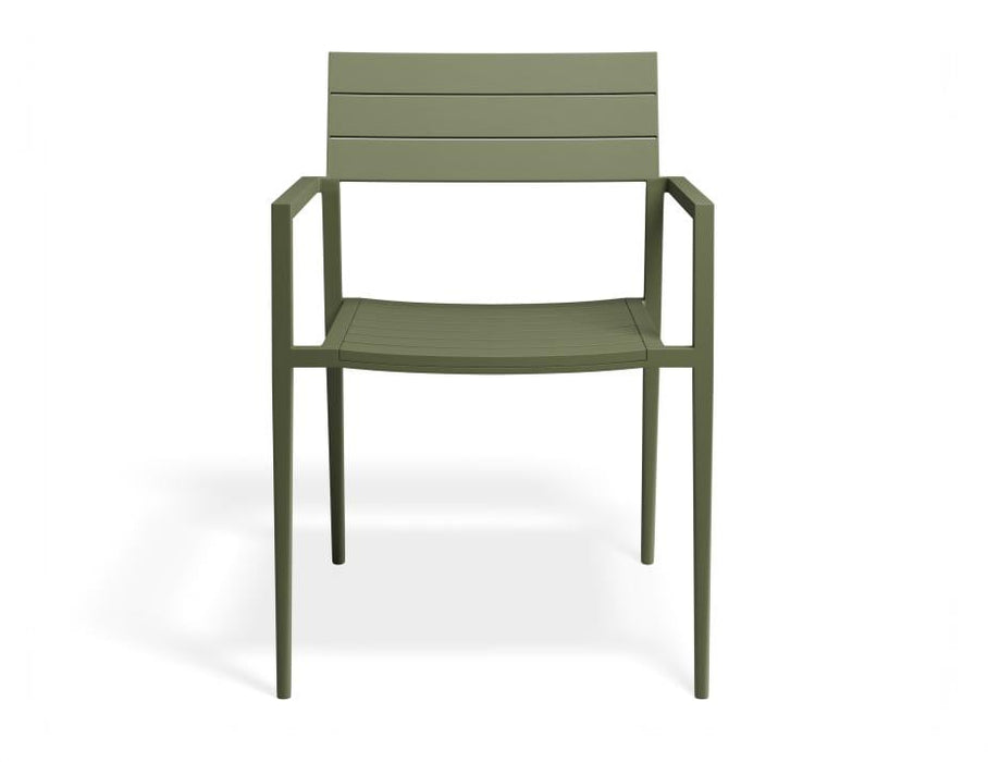 Halki Chair - Outdoor - Green - Chair with Dark Grey Cushion