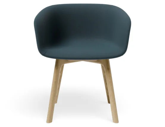 Lonsdale Armchair - Natural - Blue Fabric