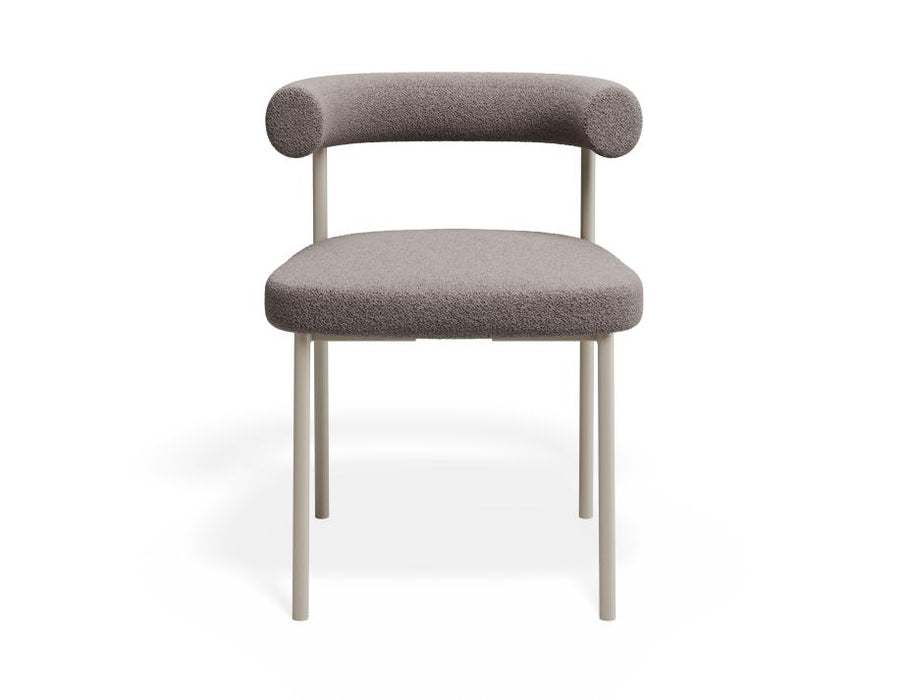 Marlowe Dining Chair - Grey Legs - Oyster Grey Fabric