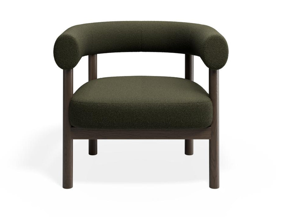Marlowe Occasional Chair - Smoked Oak Legs - Hunter Green Fabric
