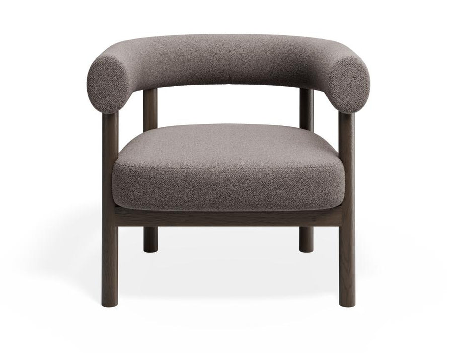Marlowe Occasional Chair - Smoked Oak Legs - Oyster Grey Fabric