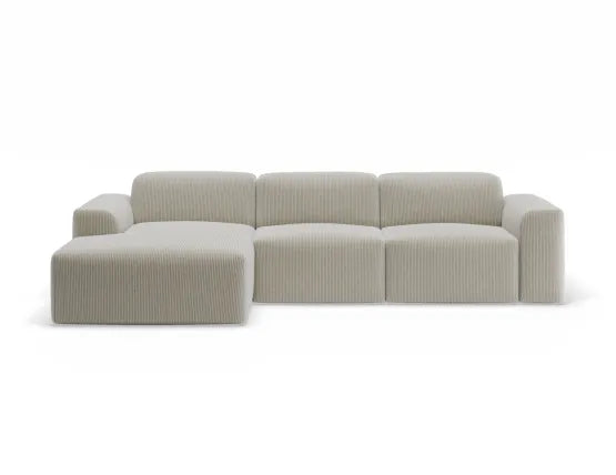 Monaco Sofa - Config C with Left Chaise - Custom Upholstered - Category A Upholstery, Wood, 291cm W