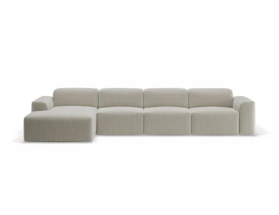 Monaco Sofa - Config D with Left Chaise - Custom Upholstered - Category A Upholstery, Wood, 371cm W