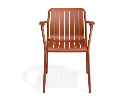 Roku Armchair - Outdoor - Papaya - Chair Only, Aluminium