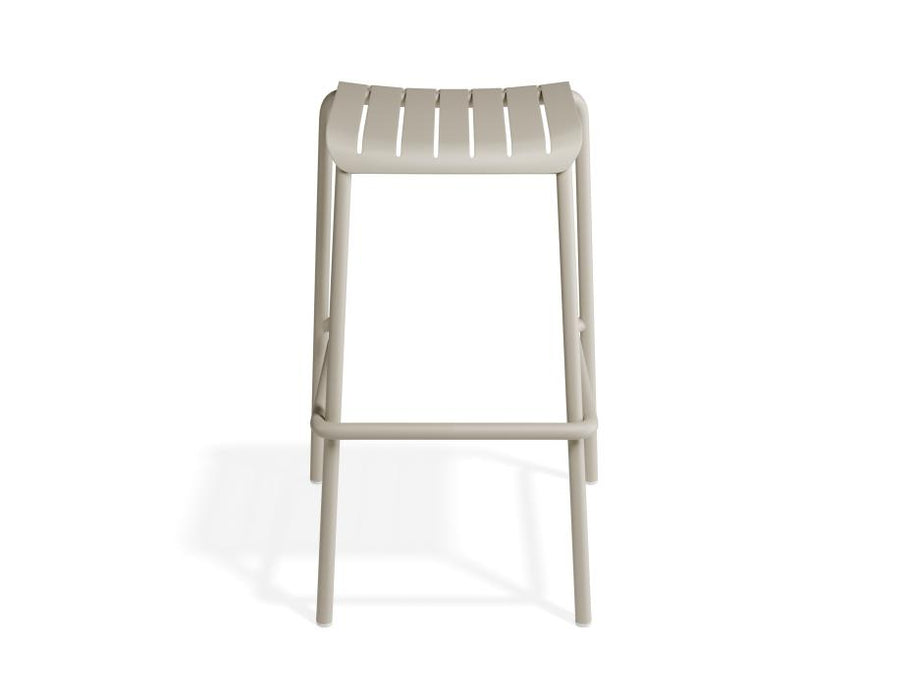 Roku Backless Bar Stool - Outdoor - Latte