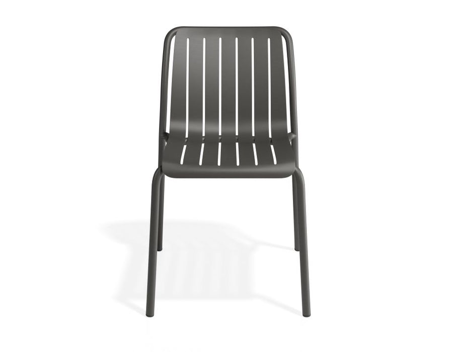 Roku Dining Chair - Outdoor - Charcoal - Chair with Granite Grey Cushion