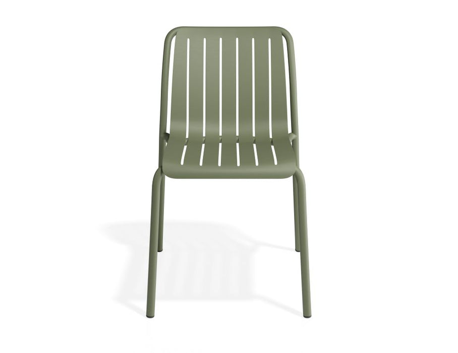 Roku Dining Chair - Outdoor - Eucalyptus Green - Chair with Sandy Grey Cushion