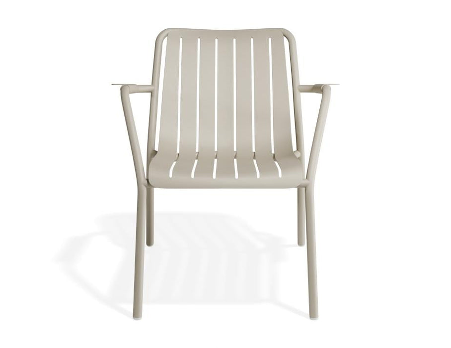 Roku Lounge Chair - Outdoor - Latte - Chair with Sandy Grey Cushion