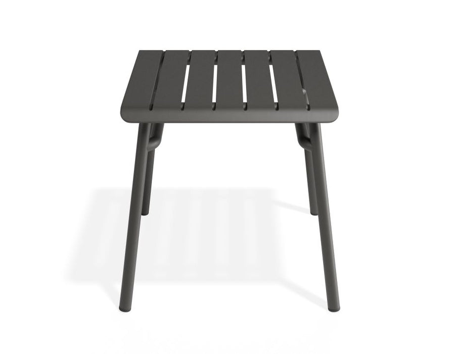Roku Outdoor Low Stool Footrest in Matt Charcoal