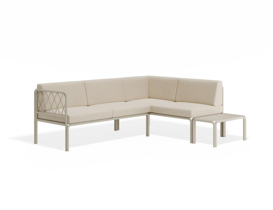 Seville Config G Corner Sofa - Latte - Outdoor - Husk Cushions