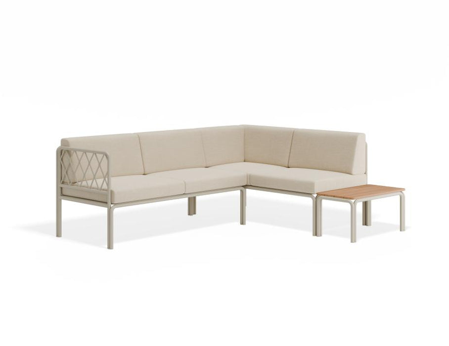 Seville Config G Corner Sofa - Latte - Outdoor - Husk Cushions