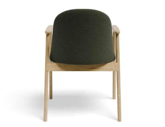 Lina Armchair - Natural - Hunter Green Fabric