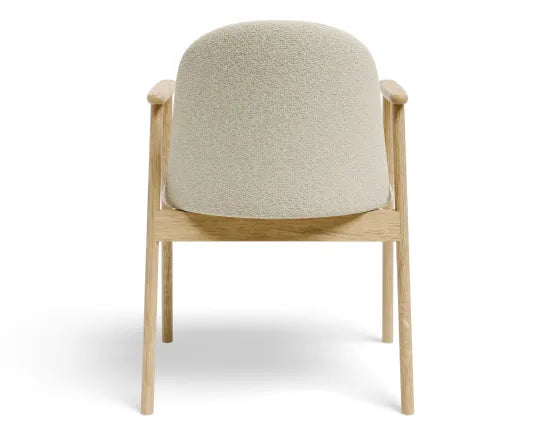 Lina Armchair - Natural - Ivory Cream Fabric
