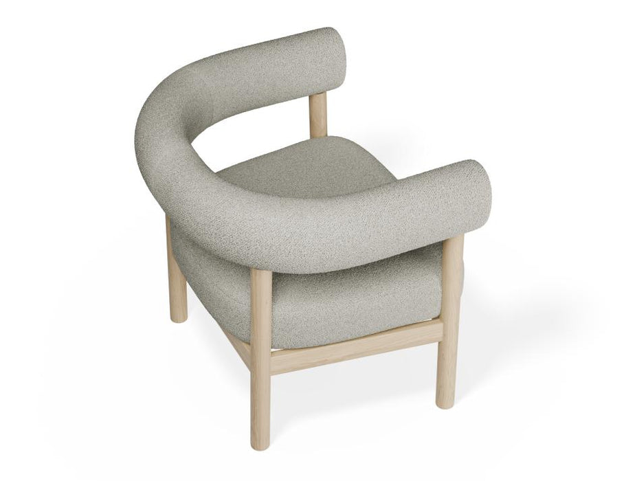 Marlowe Occasional Chair - Natural Oak Legs - Ivory Cream Fabric
