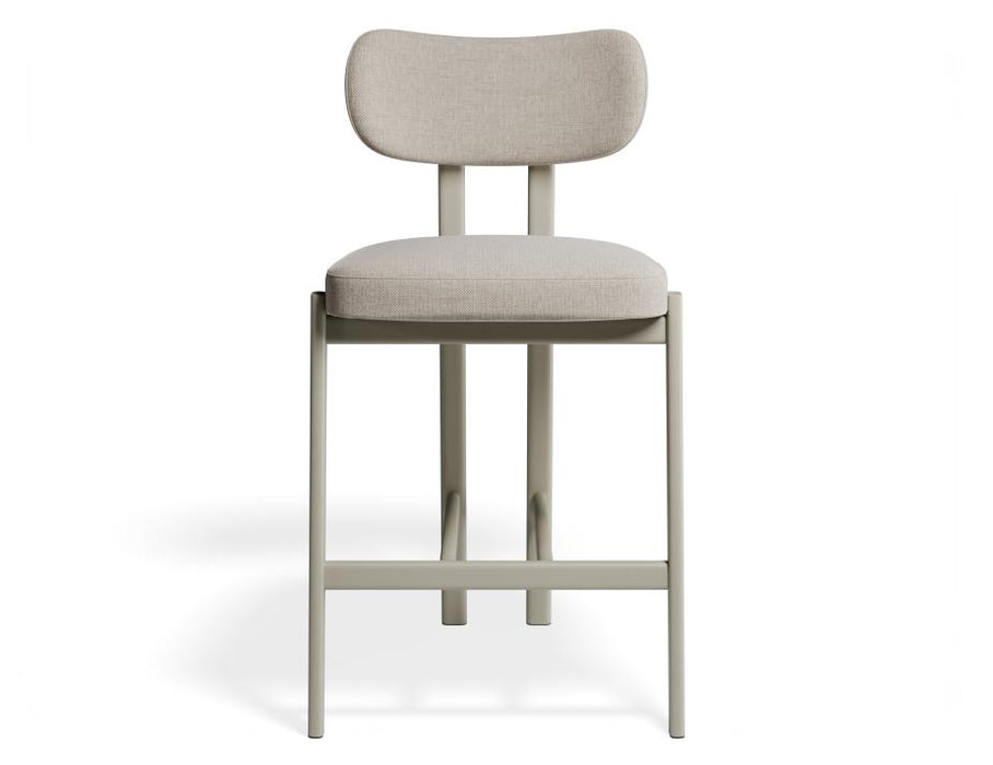 Nova Kitchen Stool - Dove Legs - Shell Fabric