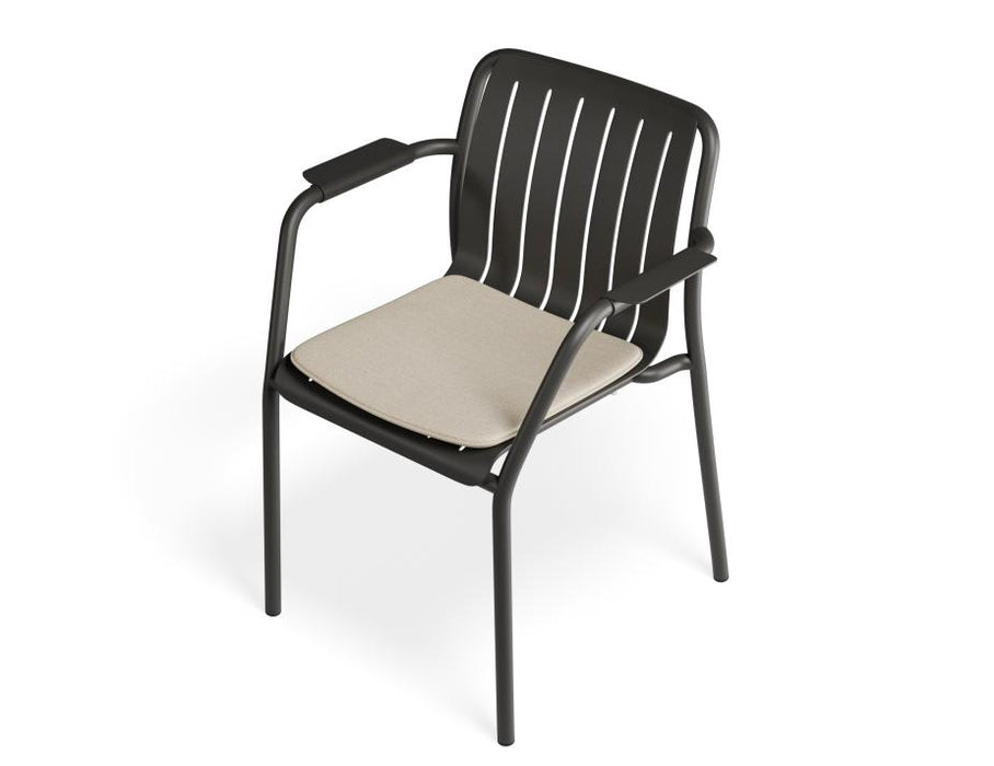 Roku Armchair - Outdoor - Charcoal - Chair with Husk Cushion
