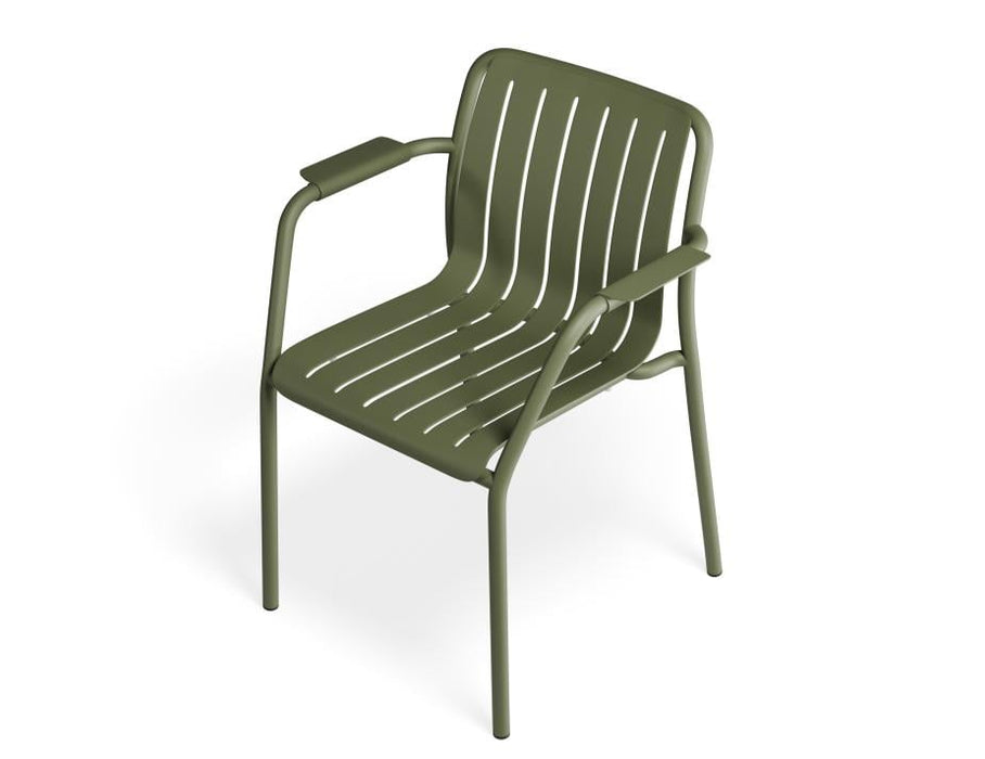 Roku Armchair - Outdoor - Eucalyptus Green - Chair with Terracotta Cushion