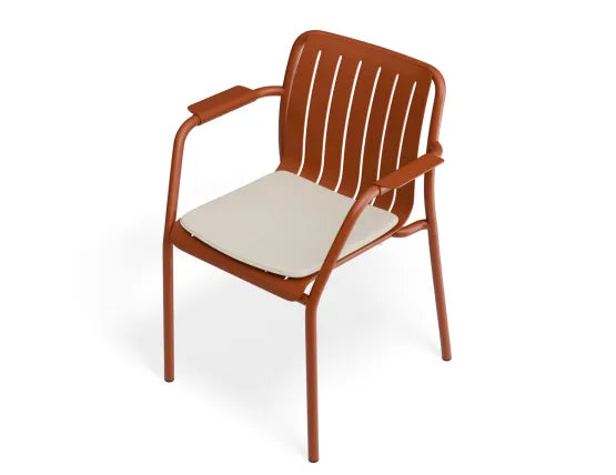Roku Armchair - Outdoor - Papaya - Chair with Husk Cushion, Aluminium