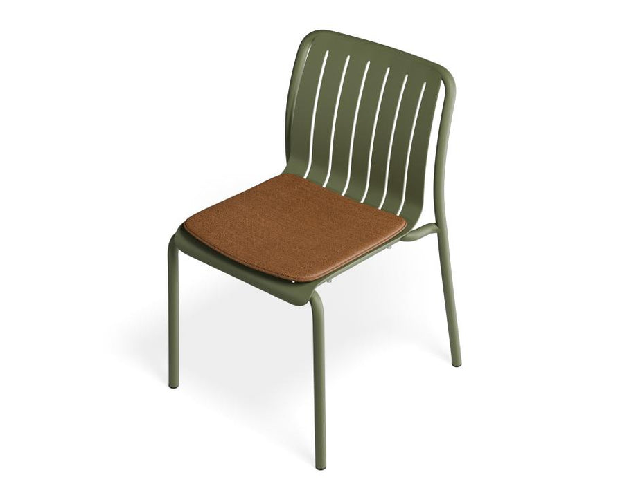 Roku Dining Chair - Outdoor - Eucalyptus Green - Chair with Terracotta Cushion