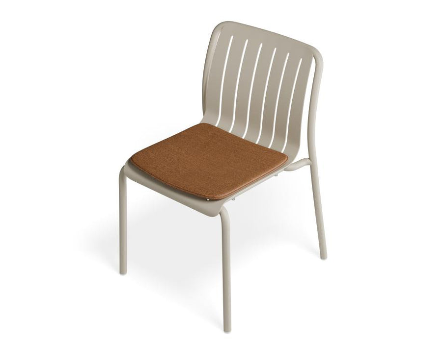 Roku Dining Chair - Outdoor - Latte - Chair with Terracotta Cushion