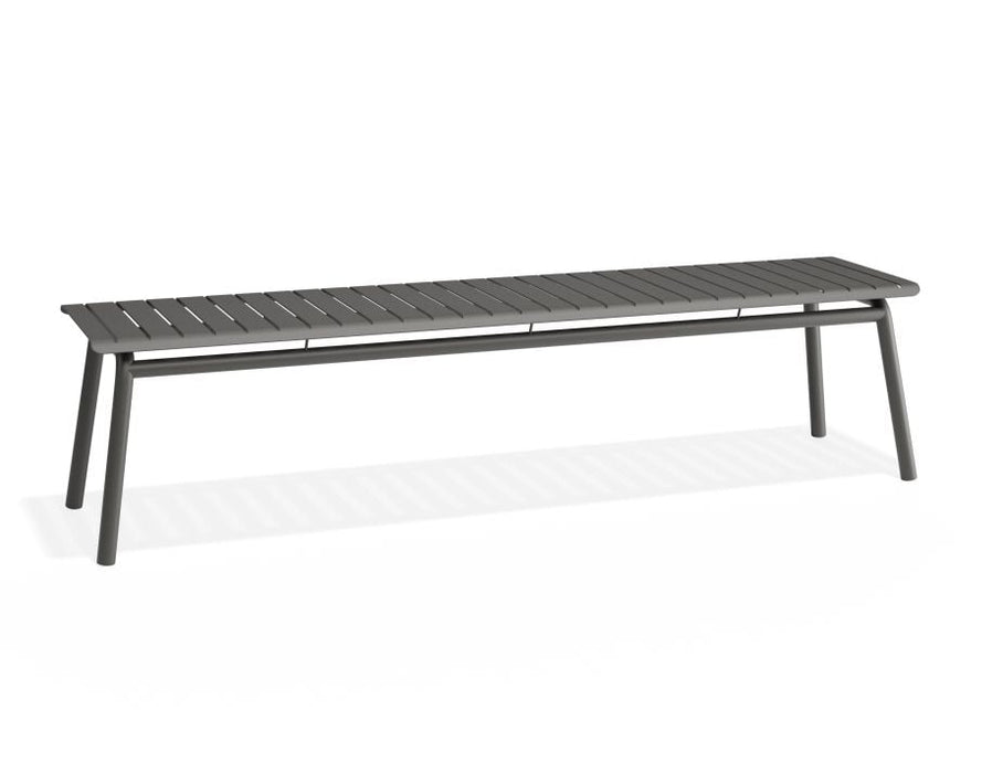 Roku Bench 190cm - Outdoor - Charcoal - Bench with Sandy Grey Cushion