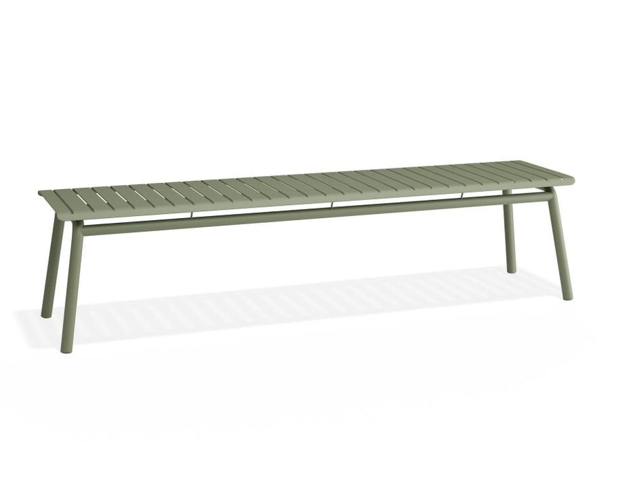 Roku Bench 190cm - Outdoor - Eucalyptus Green - Bench with Granite Grey Cushion