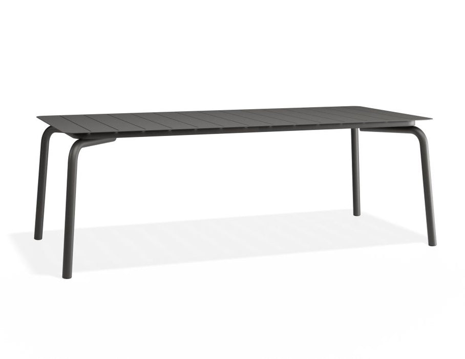 Roku Dining Table 220cm - Outdoor - Matte Charcoal