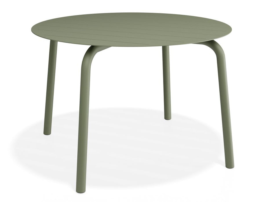 Roku Round Dining Table 120cm - Outdoor - Matte Eucalyptus Green