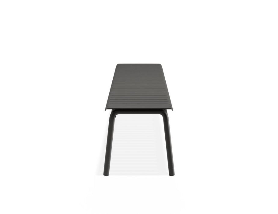 Roku Bench 190cm - Outdoor - Charcoal - Bench with Green Cushion