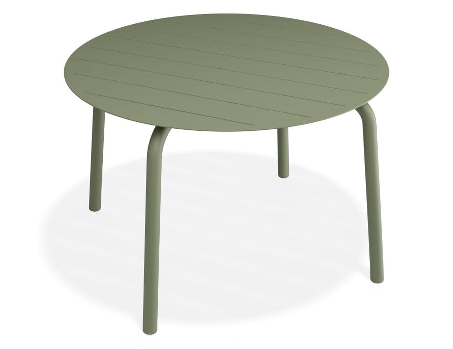 Roku Round Dining Table 120cm - Outdoor - Matte Eucalyptus Green